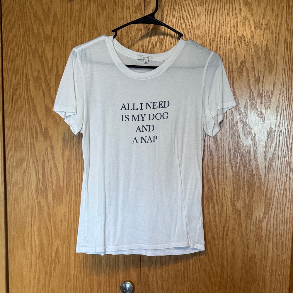 Z Supply White Short Sleeve Dog Tee